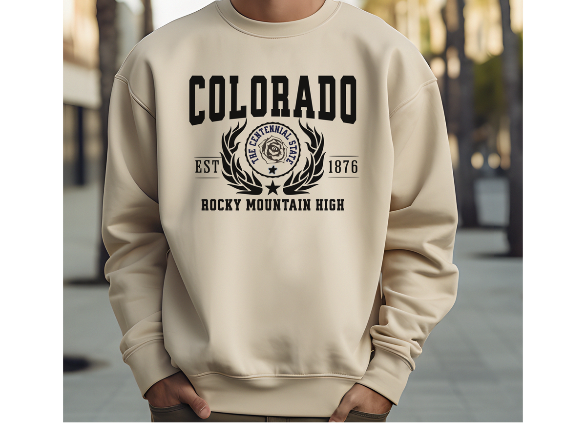 Colorado State Legacy Unisex Sweatshirt – Rocky Mountain High | Cozy Crewneck for Outdoor & Adventure Lovers