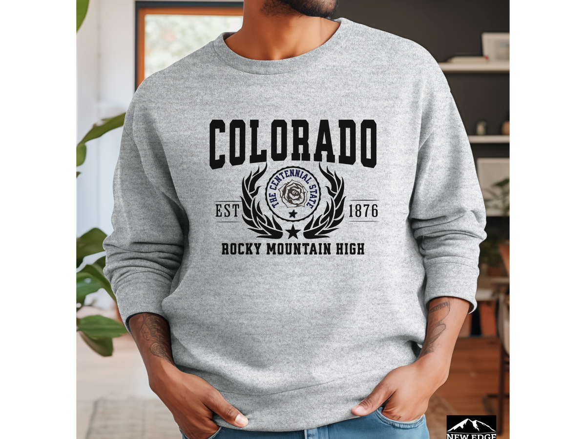Colorado State Legacy Unisex Sweatshirt – Rocky Mountain High | Cozy Crewneck for Outdoor & Adventure Lovers