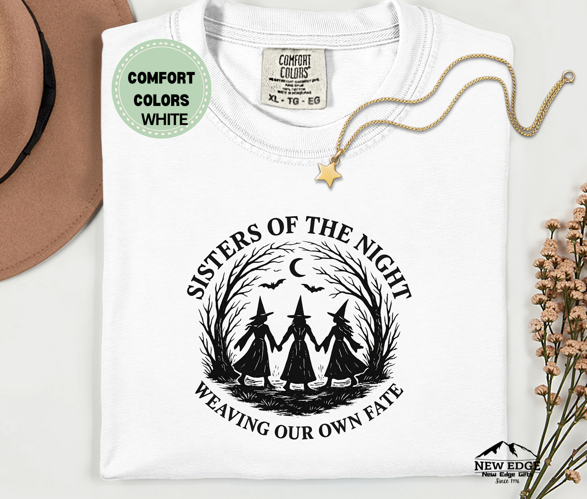 Halloween Comfort Colors "Sisters of the Night Weaving Our Own Fate" Unisex T-Shirt