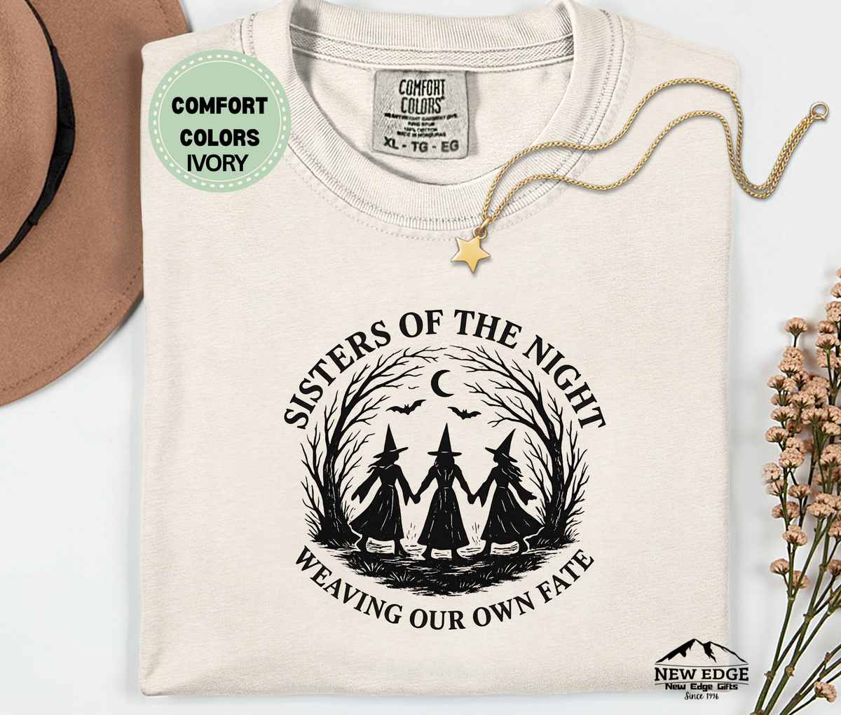 Halloween Comfort Colors "Sisters of the Night Weaving Our Own Fate" Unisex T-Shirt