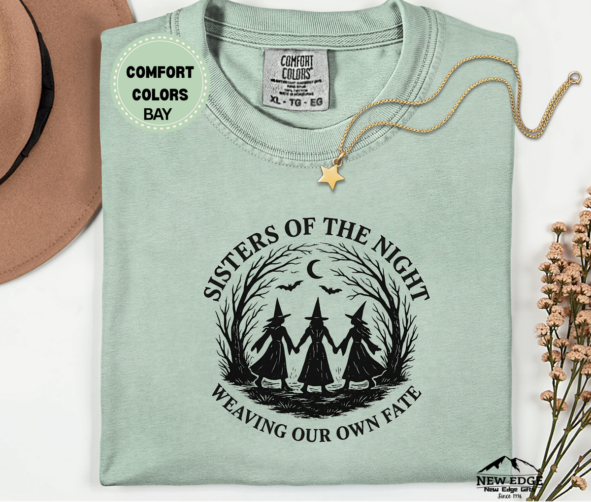 Halloween Comfort Colors "Sisters of the Night Weaving Our Own Fate" Unisex T-Shirt