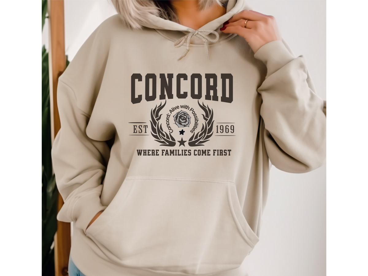 Concord California Legacy Hoodie – "Where Families Come First" Unisex Sweatshirt