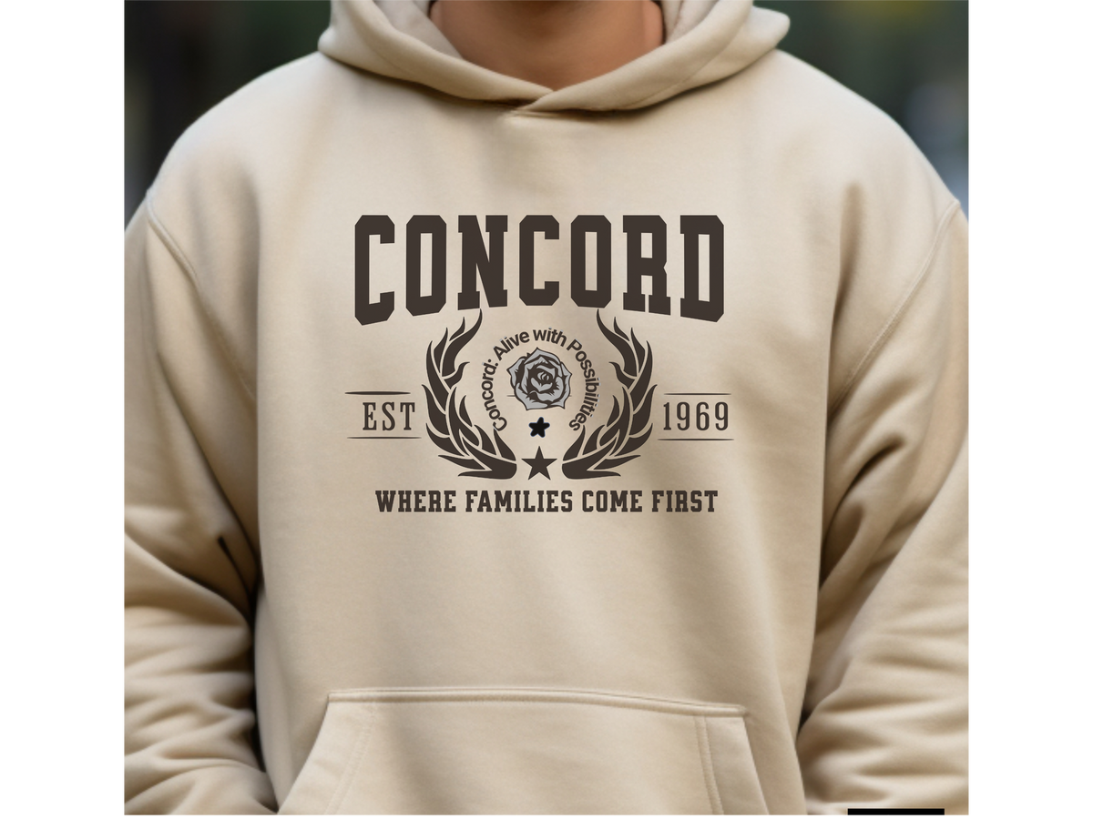 Concord California Legacy Hoodie – "Where Families Come First" Unisex Sweatshirt