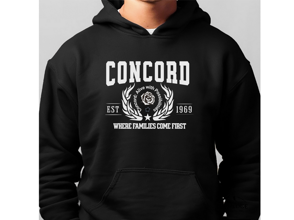 Concord California Legacy Hoodie – "Where Families Come First" Unisex Sweatshirt