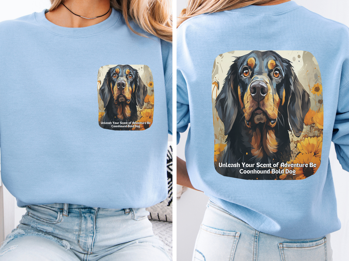 Coonhound Bold Sunflower Sweatshirt – Unleash Your Scent of Adventure
