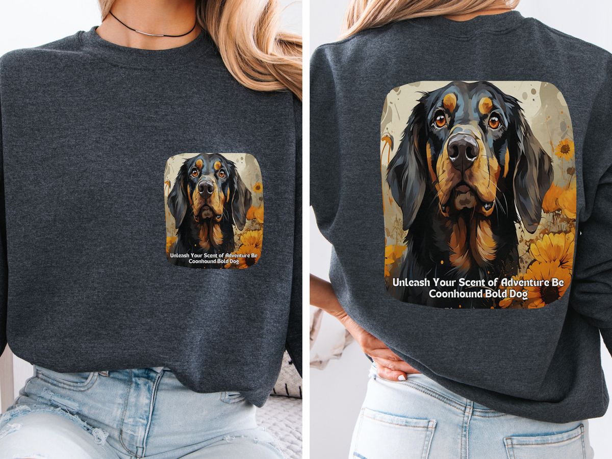 Coonhound Bold Sunflower Sweatshirt – Unleash Your Scent of Adventure