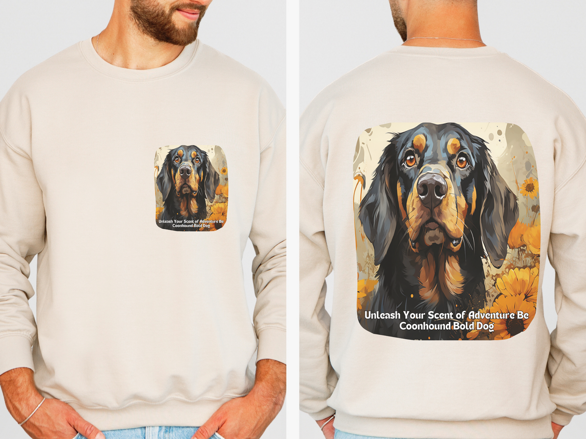 Coonhound Bold Sunflower Sweatshirt – Unleash Your Scent of Adventure