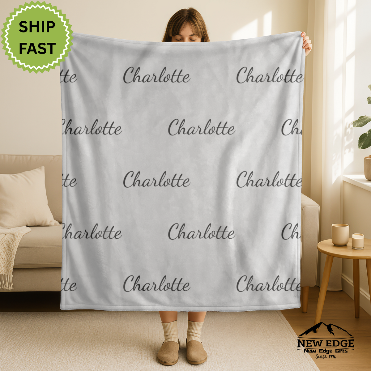 Personalized Baby Girl or Boy Name Blanket – Custom Kids Blanket, Baby Shower Gift, Soft Girl Blanket, Unique Keepsake Gift