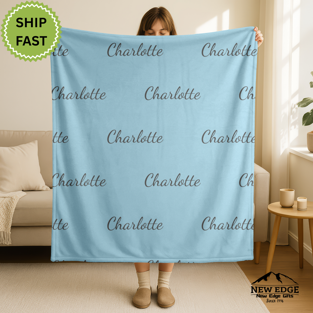 Personalized Baby Girl or Boy Name Blanket – Custom Kids Blanket, Baby Shower Gift, Soft Girl Blanket, Unique Keepsake Gift