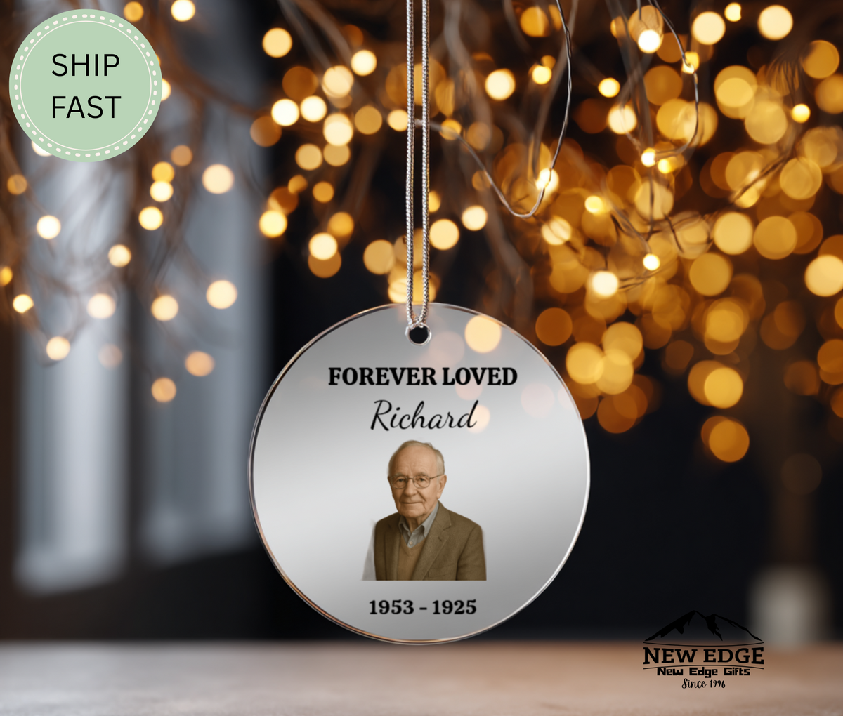 Custom Photo Memorial Acrylic Ornament Plaque – Personalized Remembrance Keepsake Gift for Loved Ones