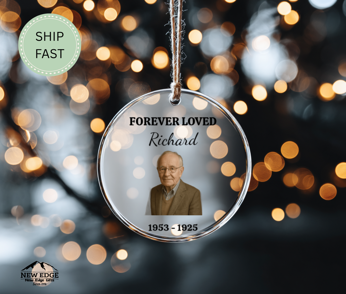 Custom Photo Memorial Acrylic Ornament Plaque – Personalized Remembrance Keepsake Gift for Loved Ones
