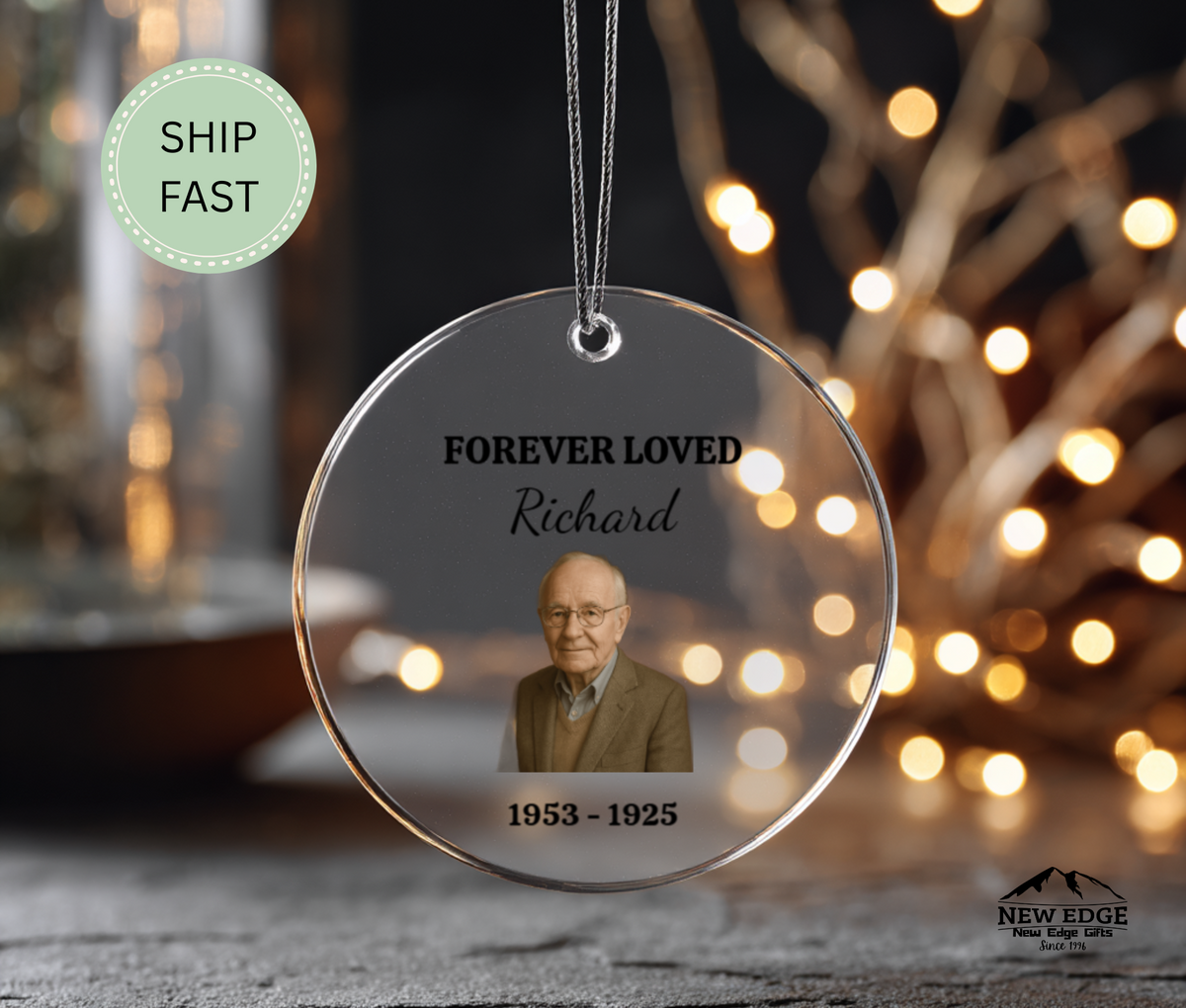 Custom Photo Memorial Acrylic Ornament Plaque – Personalized Remembrance Keepsake Gift for Loved Ones