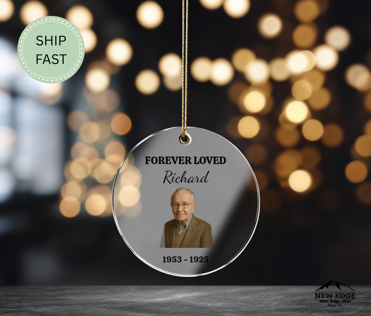 Custom Photo Memorial Acrylic Ornament Plaque – Personalized Remembrance Keepsake Gift for Loved Ones