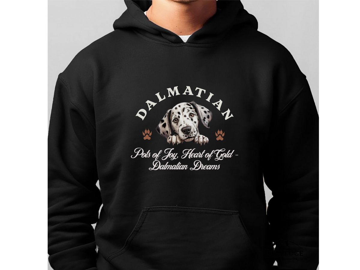 Dalmatian Dog Hoodie – "Spots of Joy, Heart of Gold – Dalmatian Dreams" | Unisex Cozy Hoodie for Playful & Loyal Pups