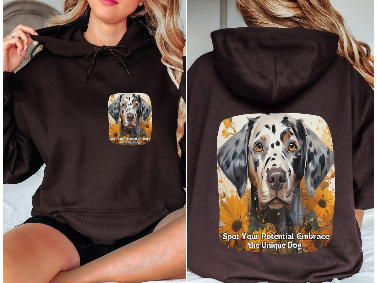 Sunflower & Dalmatian Dog Unisex Hoodie – Spot Your Potential, Embrace the Unique!