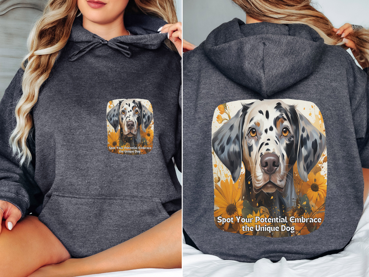 Sunflower & Dalmatian Dog Unisex Hoodie – Spot Your Potential, Embrace the Unique!