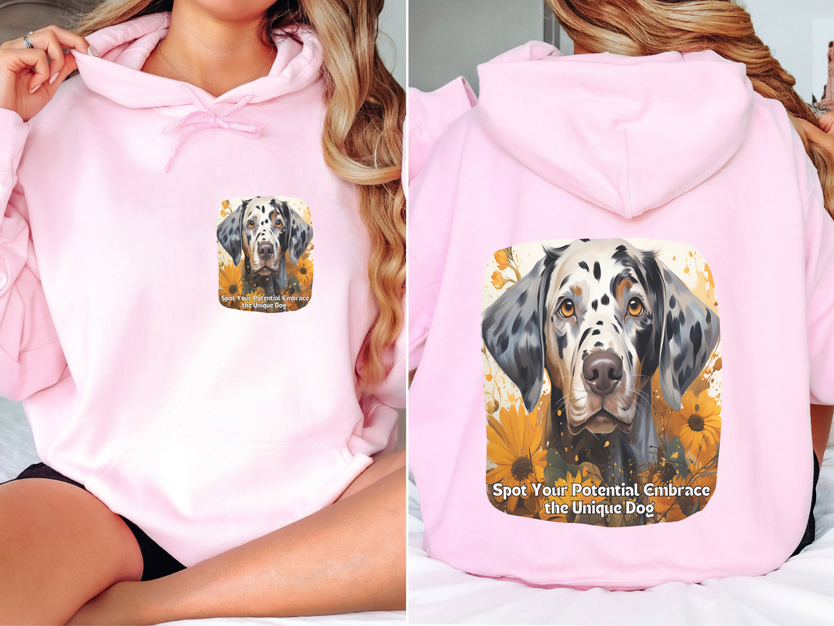 Sunflower & Dalmatian Dog Unisex Hoodie – Spot Your Potential, Embrace the Unique!