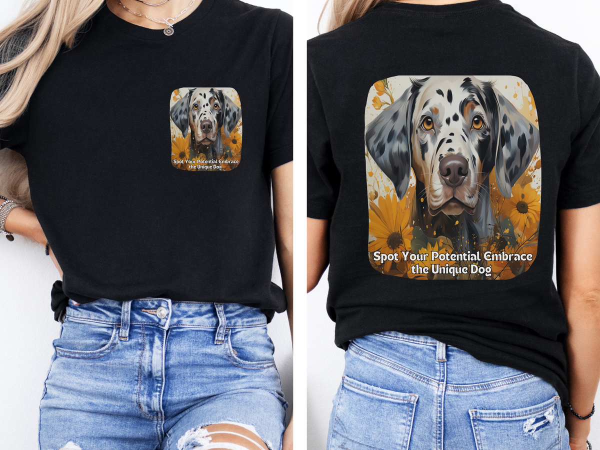 Dalmatian Sunflower Tee – 'Spot Your Potential' Front & Back Design