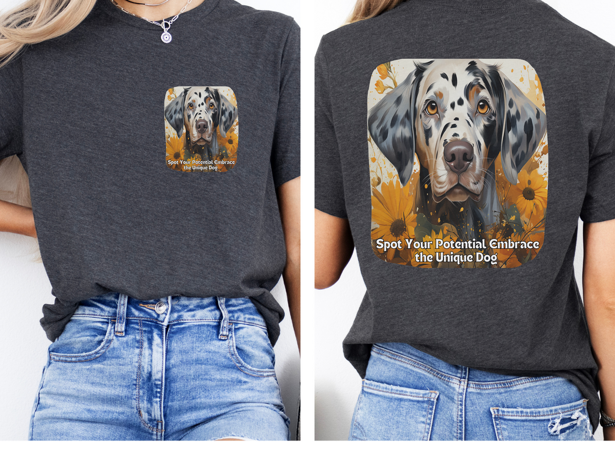 Dalmatian Sunflower Tee – 'Spot Your Potential' Front & Back Design