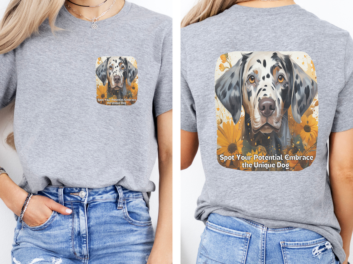 Dalmatian Sunflower Tee – 'Spot Your Potential' Front & Back Design