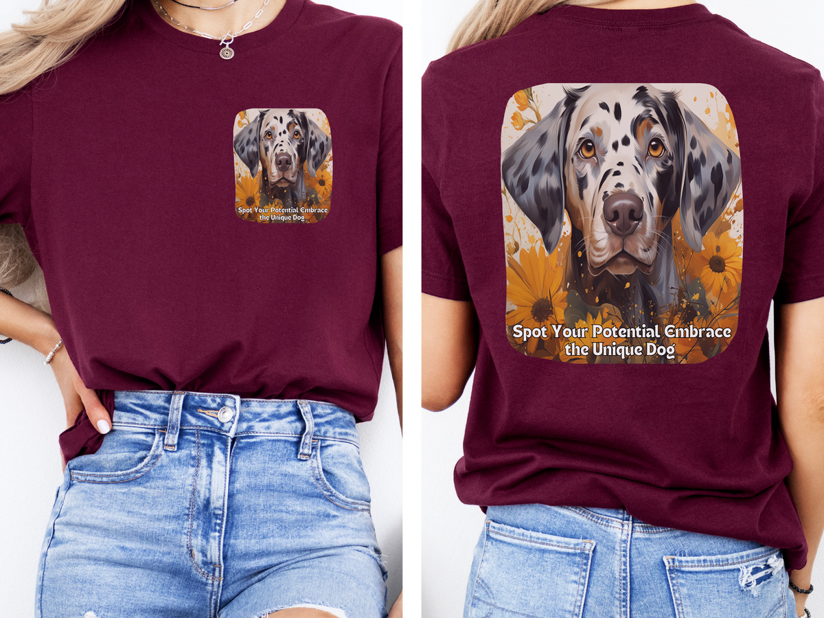 Dalmatian Sunflower Tee – 'Spot Your Potential' Front & Back Design