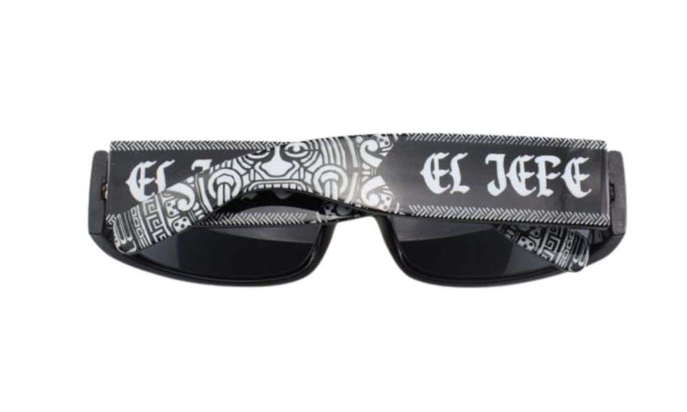 EL JEFE LH5 Bold Hispanic Style Sunglasses – Urban Wraparound Black Shades for Men & Women