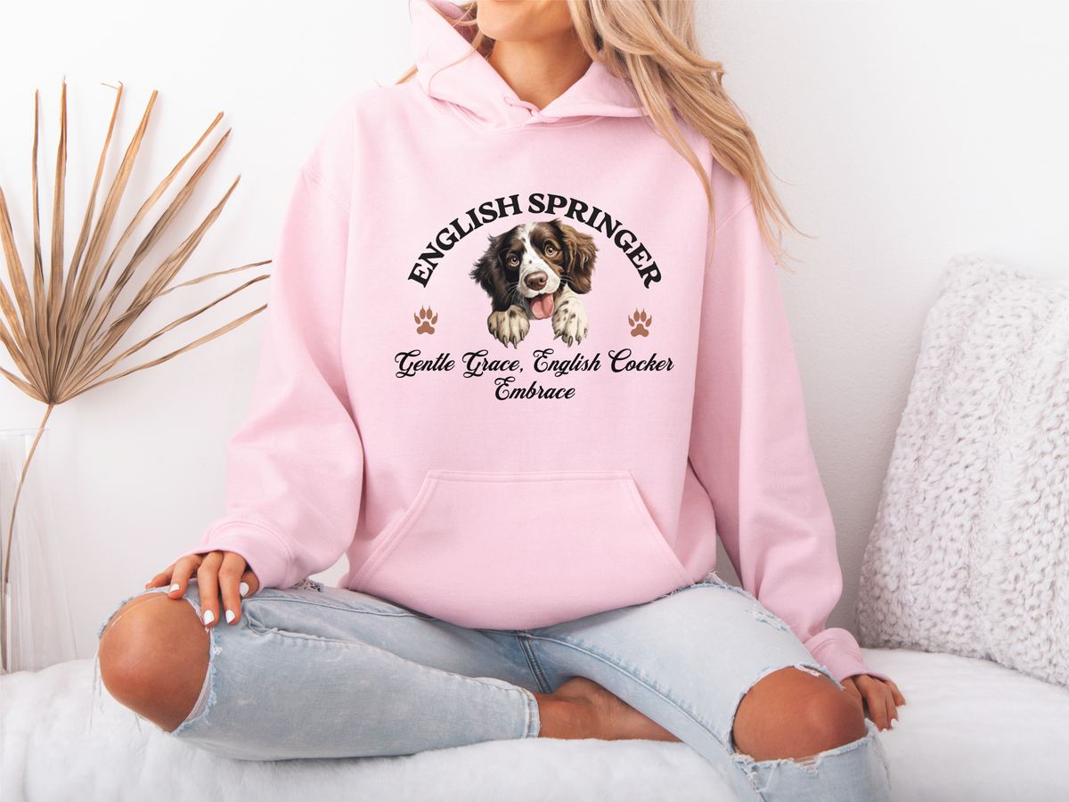 English Springer Spaniel Dog Hoodie – "Energetic Elegance, English Springer Bliss" | Unisex Cozy Hoodie for Spirited & Stylish Pups