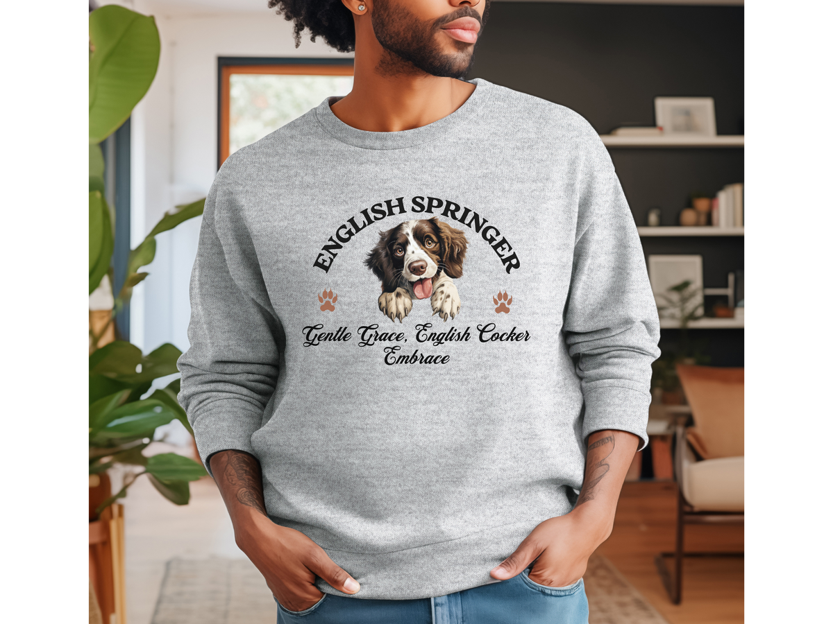 English Springer Spaniel Sweatshirt – Energetic Elegance, English Springer Bliss – Unisex Dog Lover Apparel