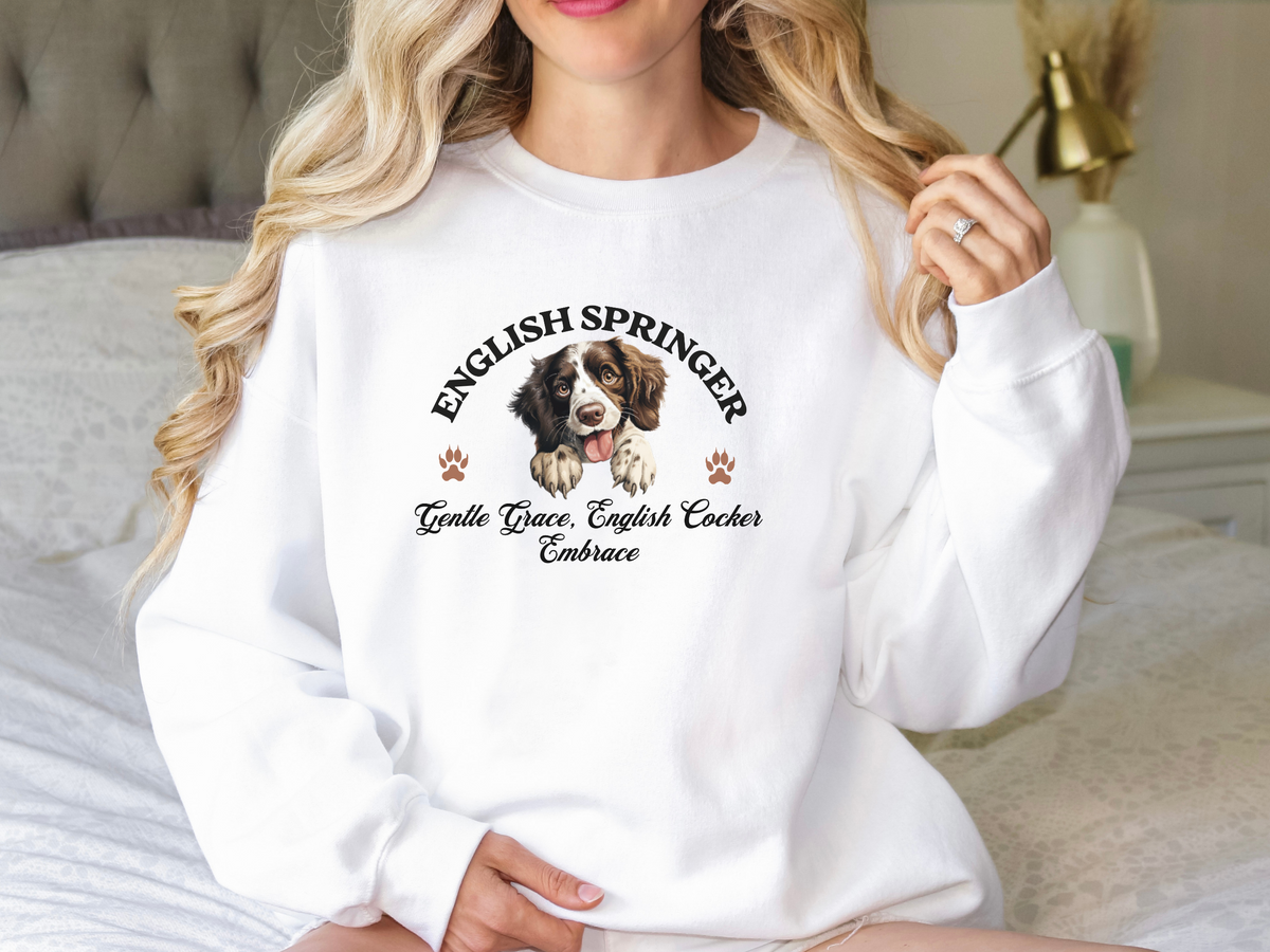 English Springer Spaniel Sweatshirt – Energetic Elegance, English Springer Bliss – Unisex Dog Lover Apparel