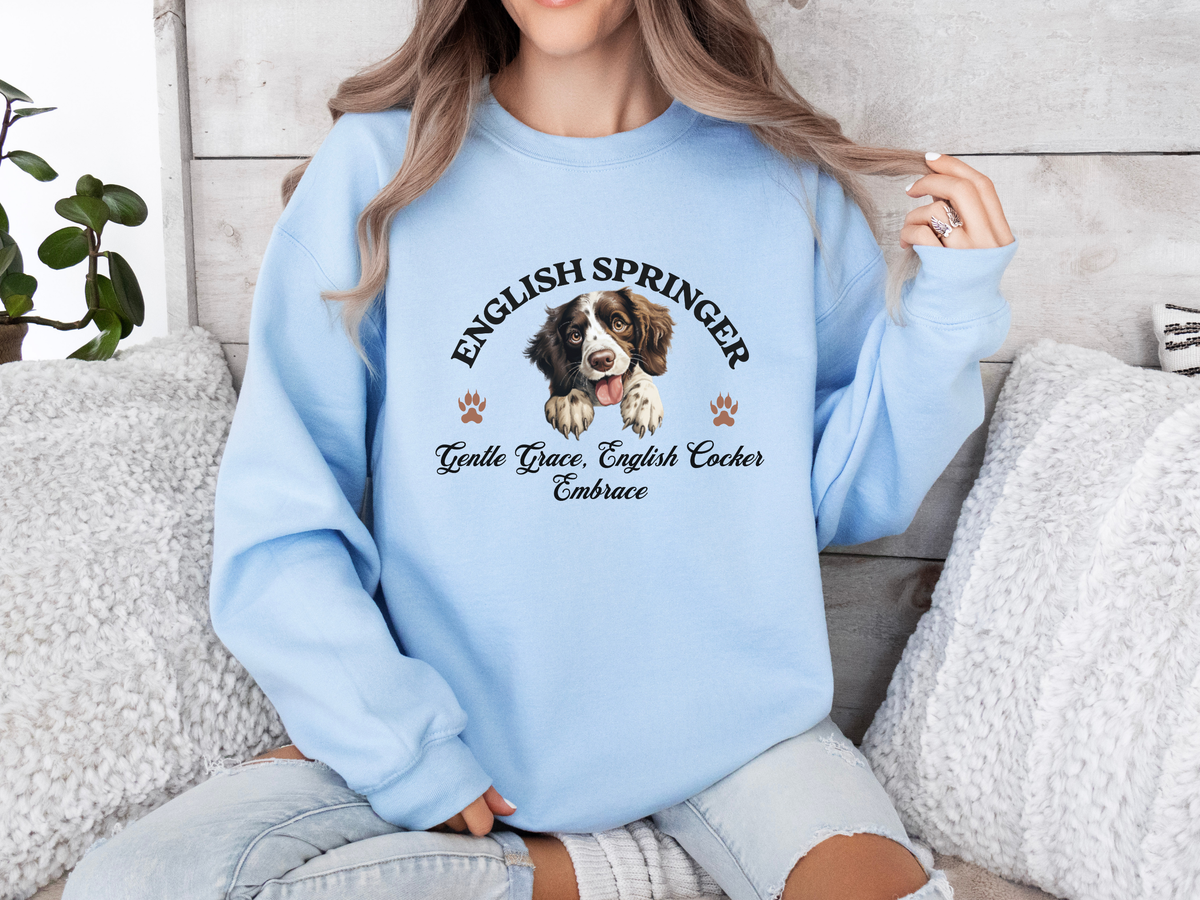 English Springer Spaniel Sweatshirt – Energetic Elegance, English Springer Bliss – Unisex Dog Lover Apparel