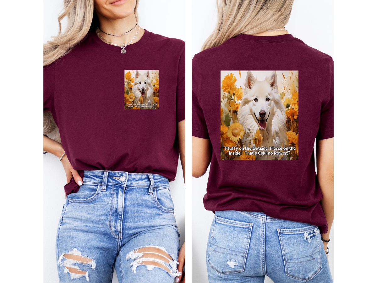 American Eskimo Sunflower Hoodie – Fluffy Outside, Fierce Inside – Unisex Eskie Power Pullover