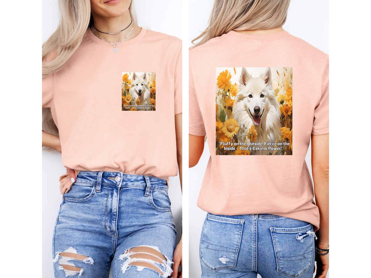 American Eskimo Sunflower Hoodie – Fluffy Outside, Fierce Inside – Unisex Eskie Power Pullover