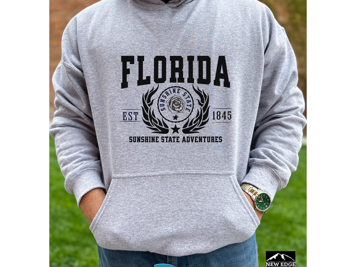 Florida State Legacy Hoodie – "Sunshine State Adventures" | Unisex Pullover | Coastal Comfort Sweatshirt