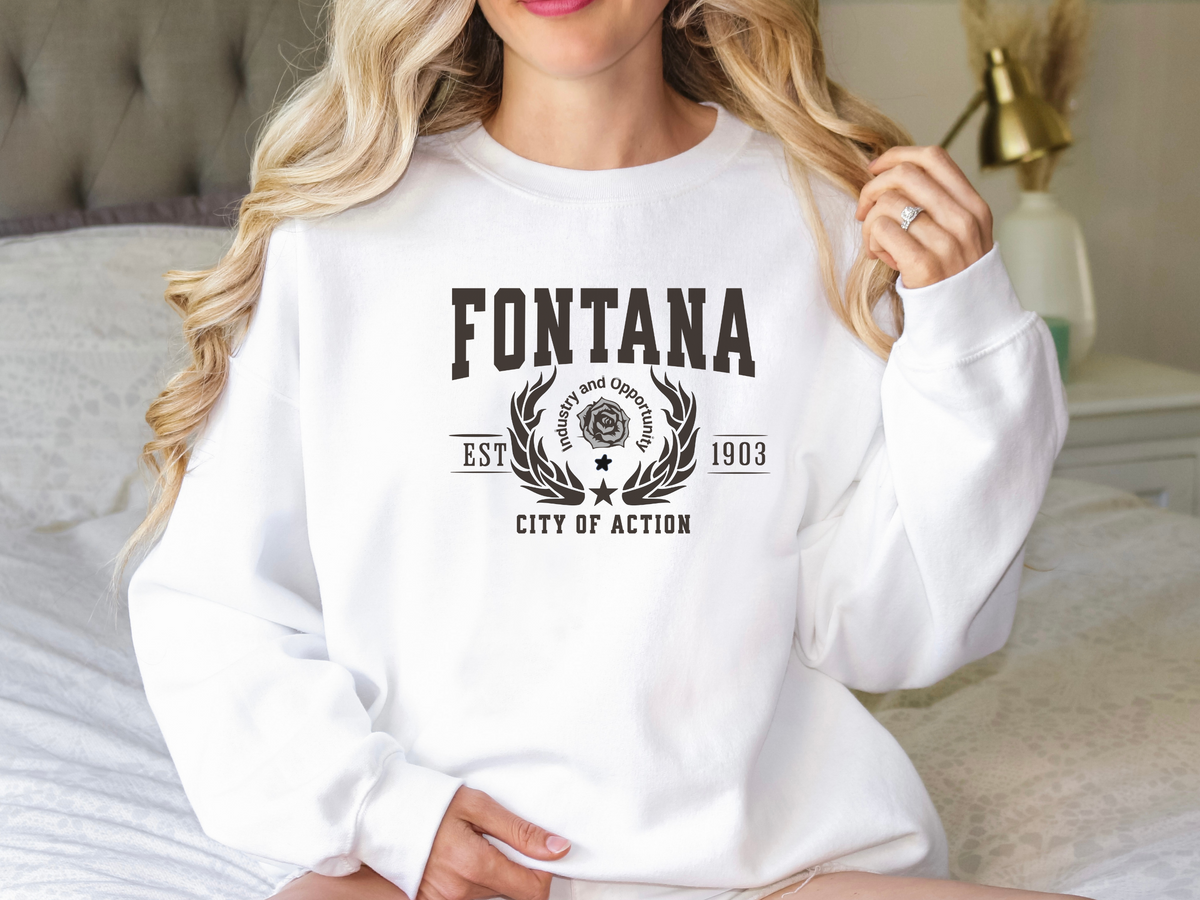 Fontana Legacy Unisex Sweatshirt City of Action California Comfort Pullover