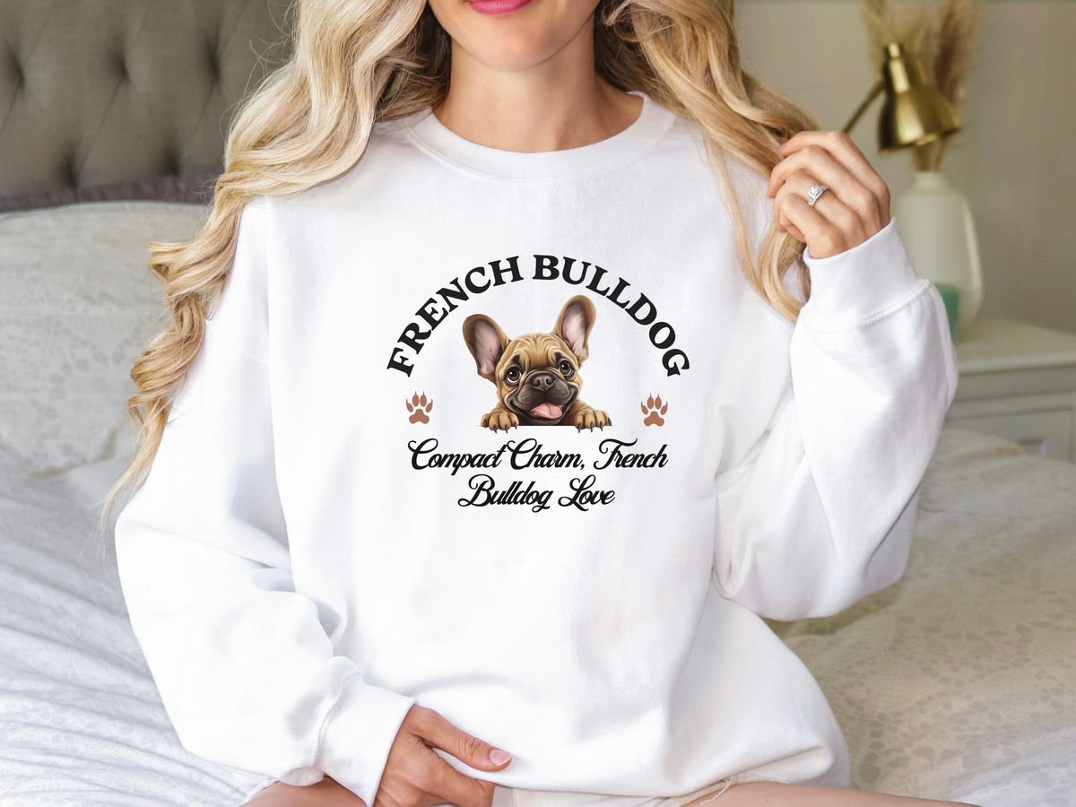 French Bulldog Sweatshirt – Compact Charm, French Bulldog Love – Unisex Dog Lover Apparel