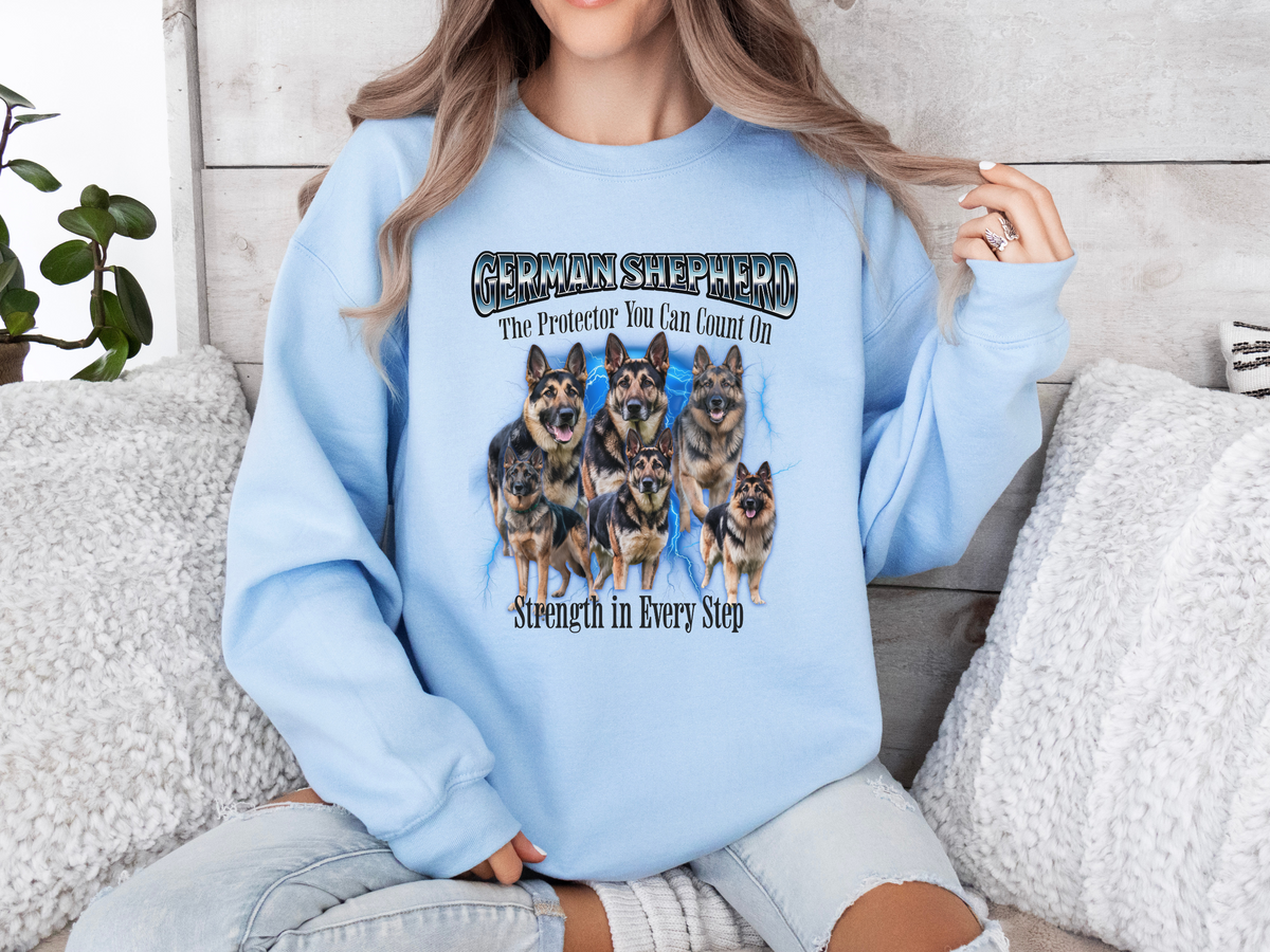 German Shepherd Bootleg Collage Sweatshirt – The Protector You Can Count On | Unisex Dog Lover Pullover