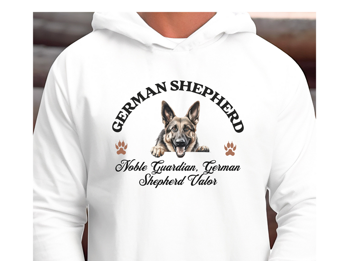German Shepherd Dog Hoodie – "Noble Guardian, German Shepherd Valor" | Unisex Cozy Hoodie for Brave & Loyal Dogs