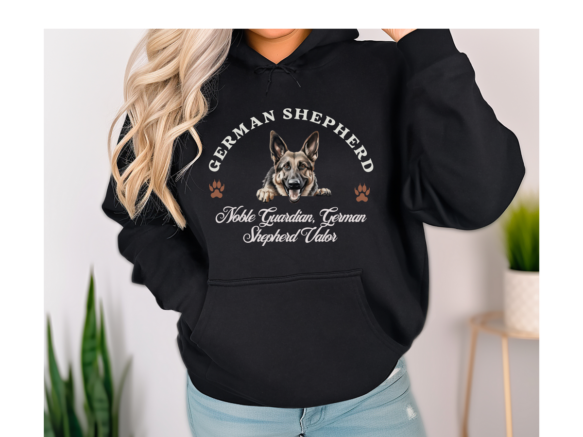German Shepherd Dog Hoodie – "Noble Guardian, German Shepherd Valor" | Unisex Cozy Hoodie for Brave & Loyal Dogs