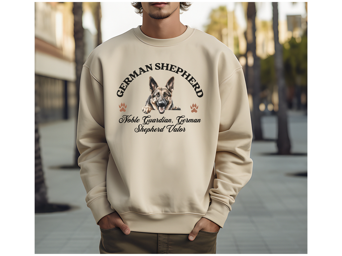 German Shepherd Sweatshirt – Noble Guardian, German Shepherd Valor – Unisex Dog Lover Apparel