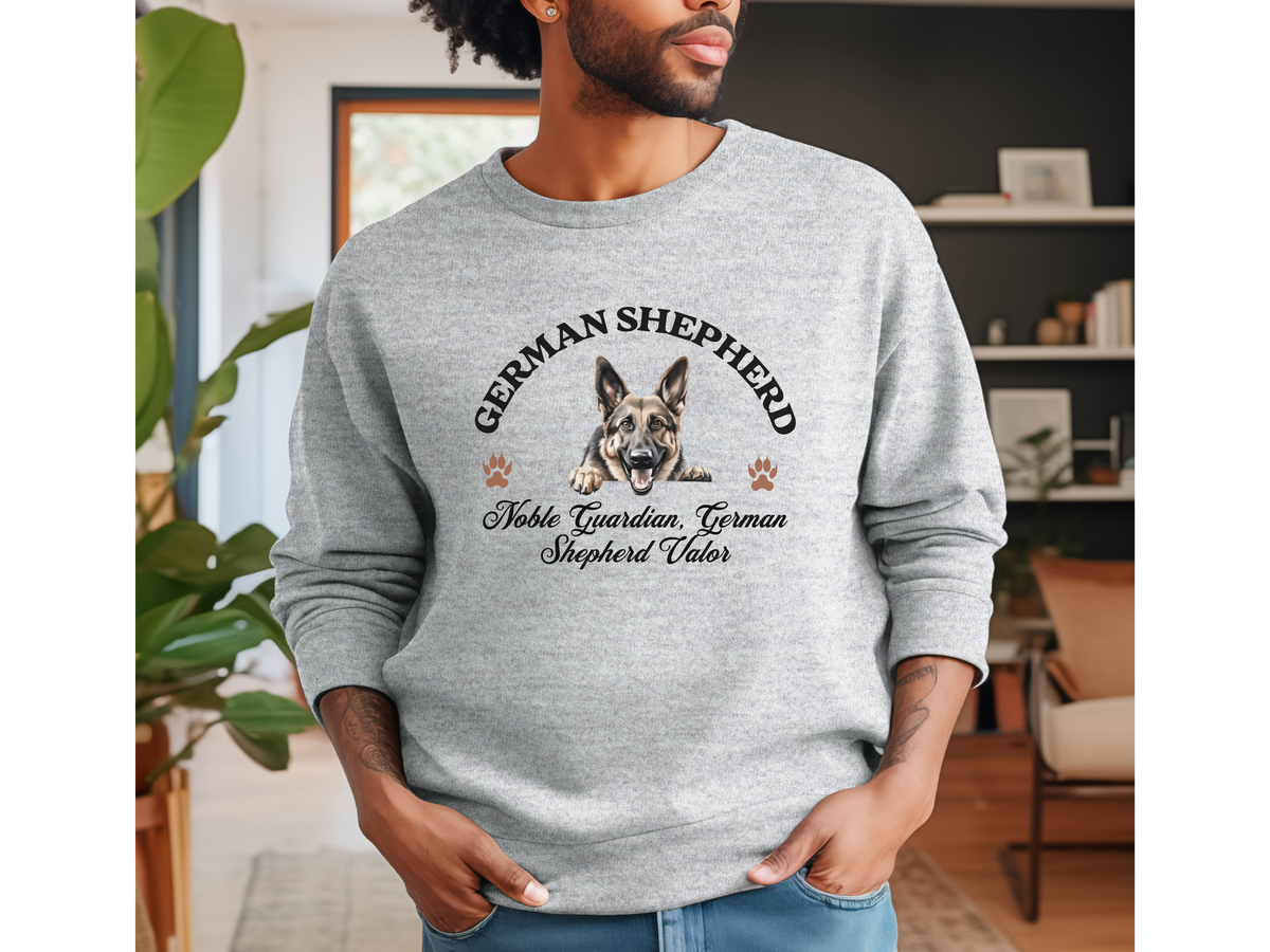 German Shepherd Sweatshirt – Noble Guardian, German Shepherd Valor – Unisex Dog Lover Apparel