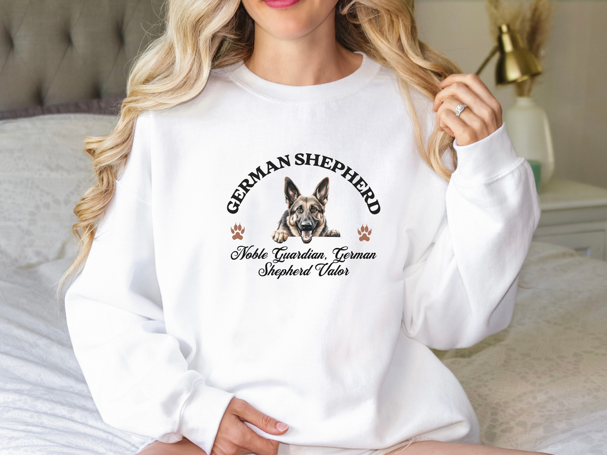 German Shepherd Sweatshirt – Noble Guardian, German Shepherd Valor – Unisex Dog Lover Apparel