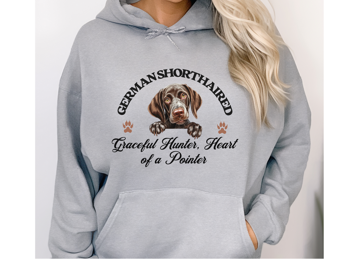 German Shorthaired Pointer Dog Hoodie – "Graceful Hunter, Heart of a Pointer" | Unisex Cozy Hoodie for Energetic & Loyal Companions