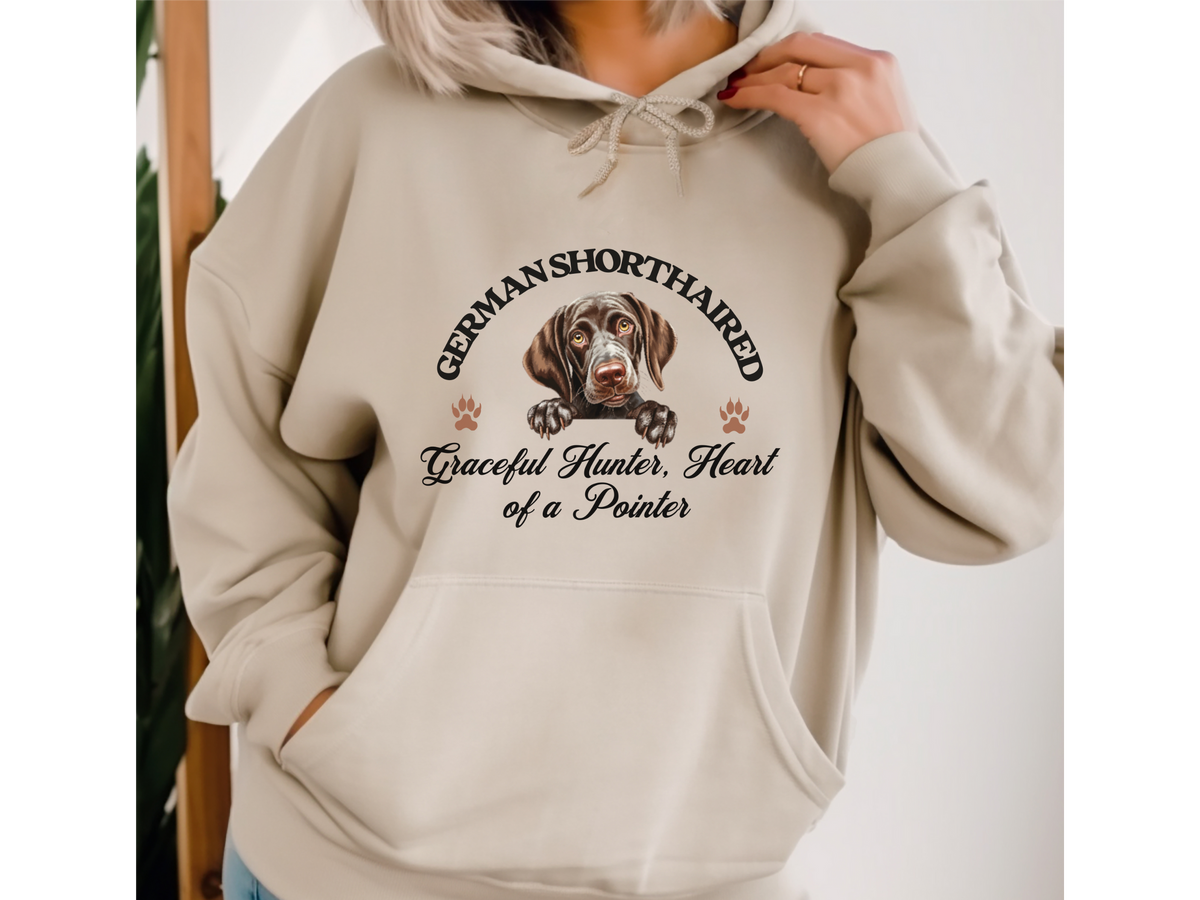 German Shorthaired Pointer Dog Hoodie – "Graceful Hunter, Heart of a Pointer" | Unisex Cozy Hoodie for Energetic & Loyal Companions