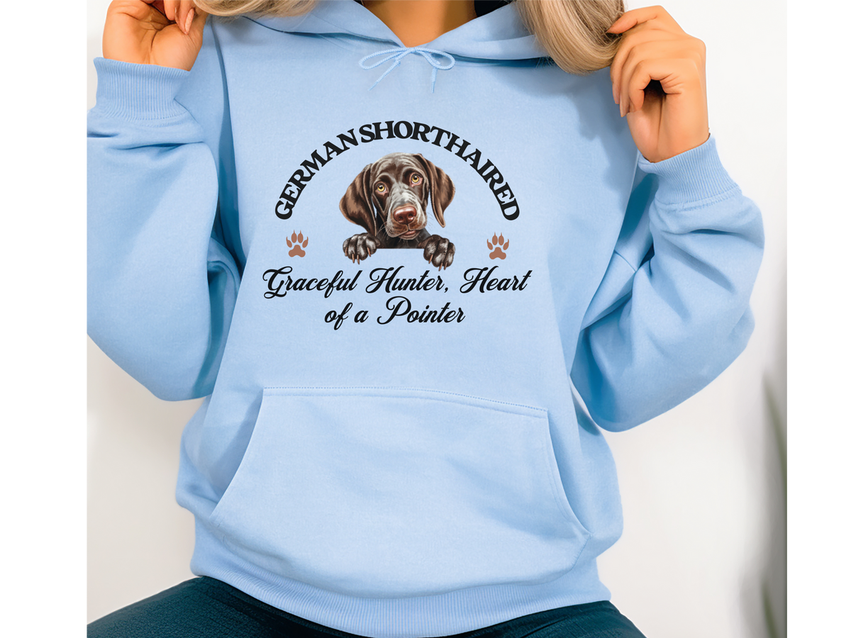 German Shorthaired Pointer Dog Hoodie – "Graceful Hunter, Heart of a Pointer" | Unisex Cozy Hoodie for Energetic & Loyal Companions