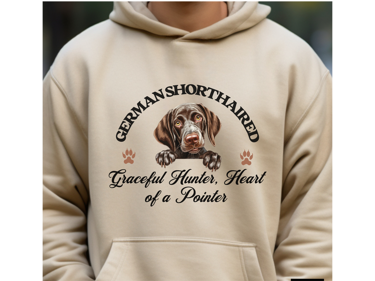 German Shorthaired Pointer Dog Hoodie – "Graceful Hunter, Heart of a Pointer" | Unisex Cozy Hoodie for Energetic & Loyal Companions