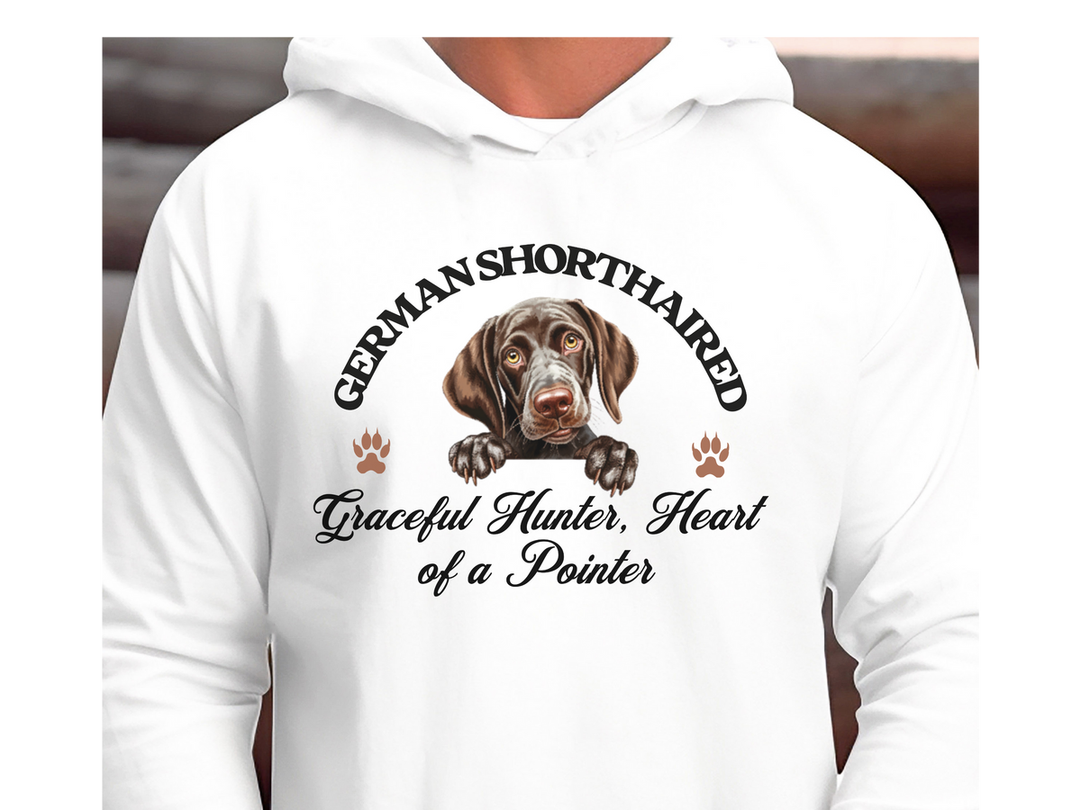 German Shorthaired Pointer Dog Hoodie – "Graceful Hunter, Heart of a Pointer" | Unisex Cozy Hoodie for Energetic & Loyal Companions