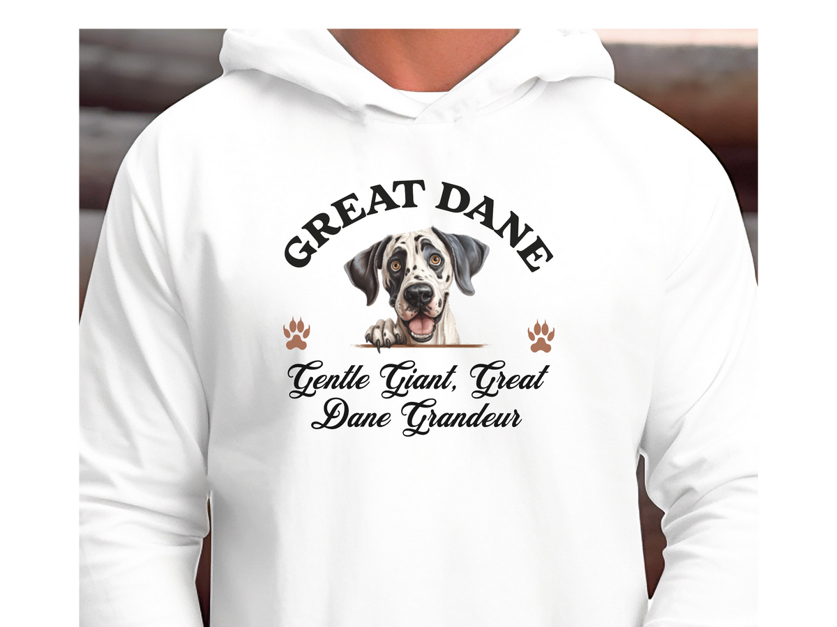 Great Dane Dog Hoodie – "Gentle Giant, Great Dane Grandeur" | Unisex Cozy Hoodie for Big Dogs with Big Hearts