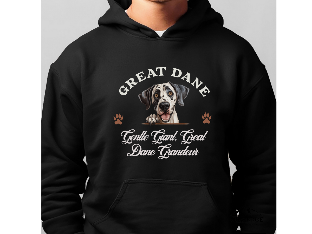 Great Dane Dog Hoodie – "Gentle Giant, Great Dane Grandeur" | Unisex Cozy Hoodie for Big Dogs with Big Hearts