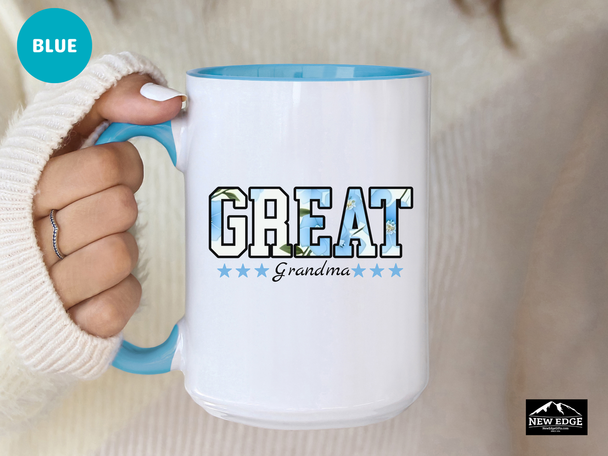 Great Grandma Accent Mug – 11oz & 15oz – Cute & Thoughtful Ceramic Coffee Cup Gift for Great Grandma
