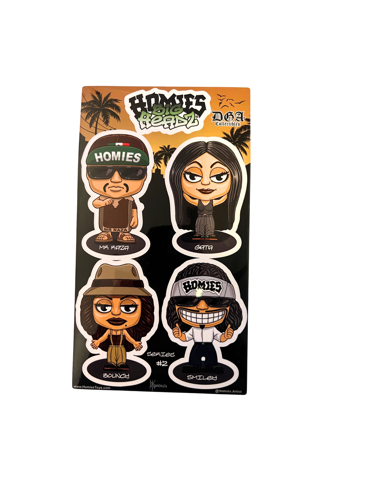 New Edge Gifts presents SERIES #2: HOMIES BIG HEADZ Vinyl Decal Stickers